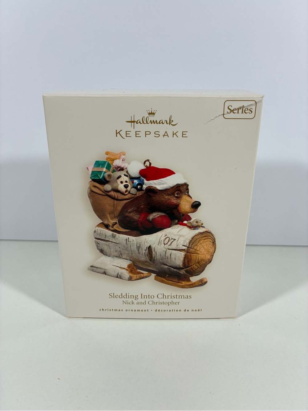 Vintage 2007 Hallmark Keepsake Ornament SLEDDING INTO CHRISTMAS 4th In Series